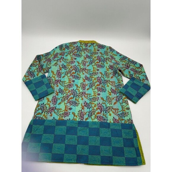 Rara Avis by Iris Apfel Mixed Quilted Printed Coat Multicolored Women Size Mediu - Picture 3 of 16